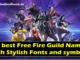 best free fire guild names