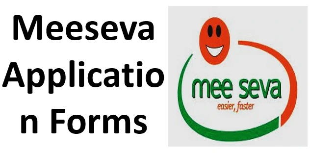 Download Meeseva application forms AP, Telangana