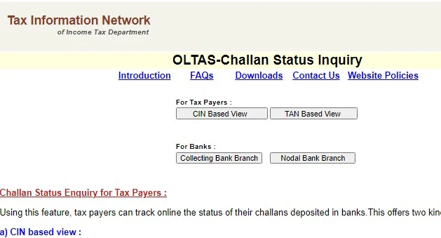 Oltas application: How to check Oltas challan status enquiry