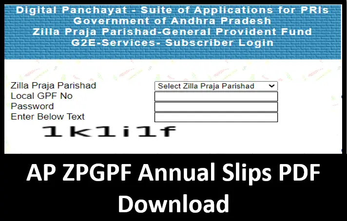 AP ZPGPF Annual Slips PDF 2023 Download at Zpgpf.ap.gov.in