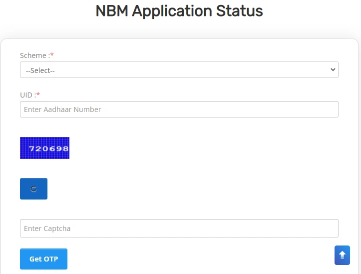 nbm application status