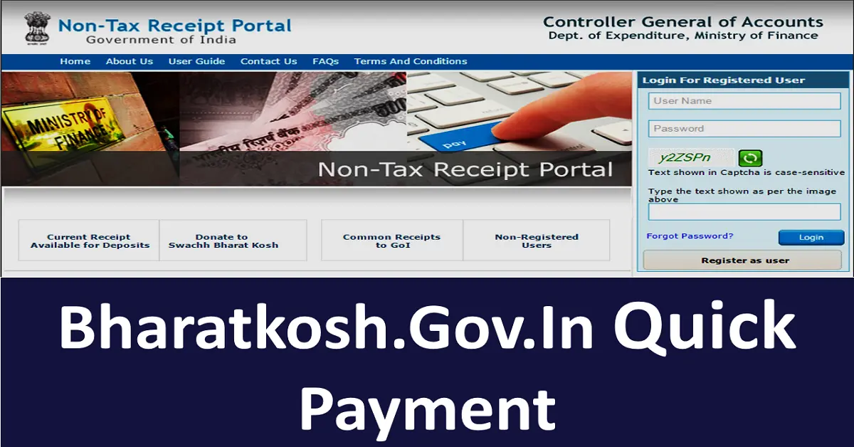 Bharatkosh.gov.in Quick Payment: How to Pay at Bharat Kosh Non-Tax Receipt Portal