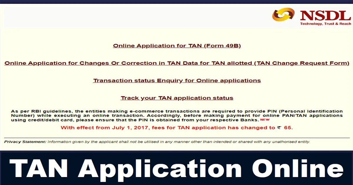 Apply for TAN Application Online, Status Check (2023) Step by Step Process