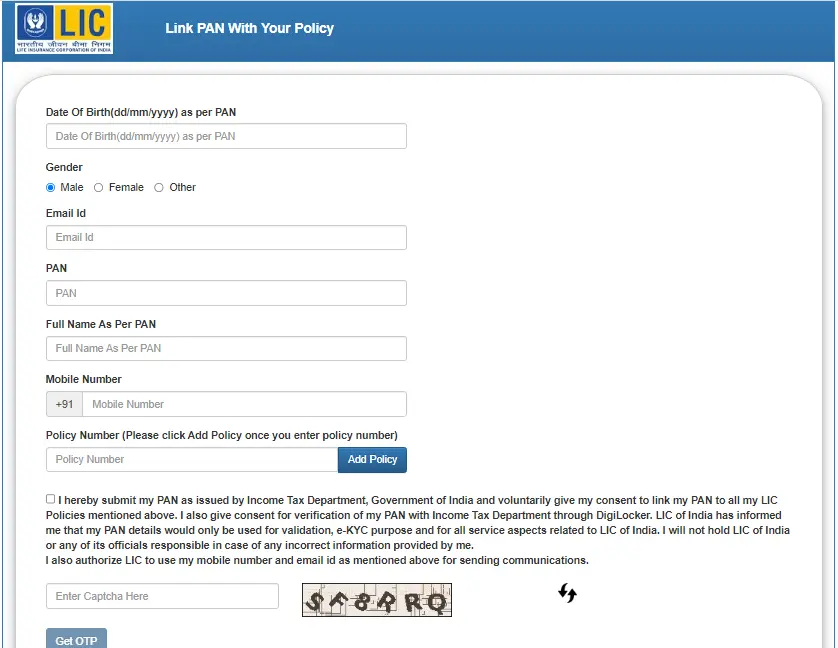 How to Link PAN to Your LIC Policy