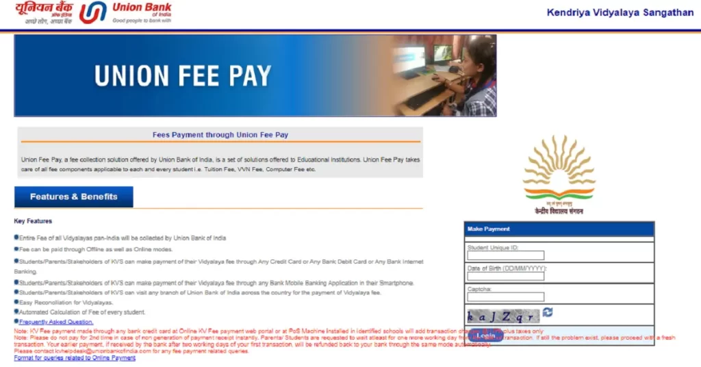 KVS Fee Payment,