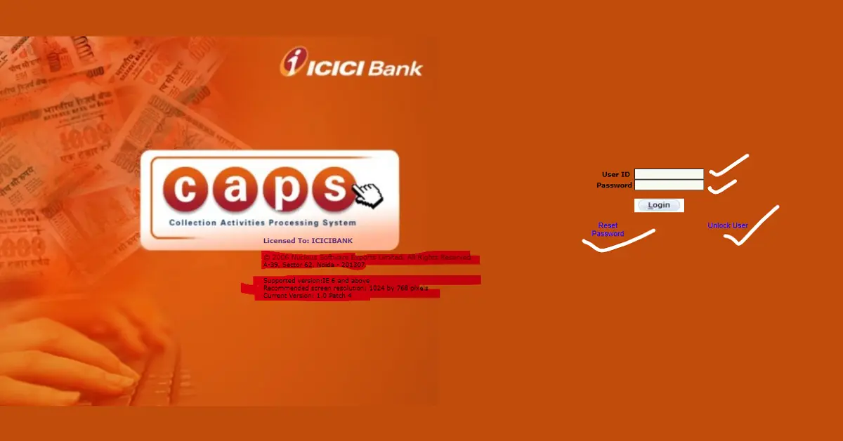 ICICI Caps Login WL203 Process