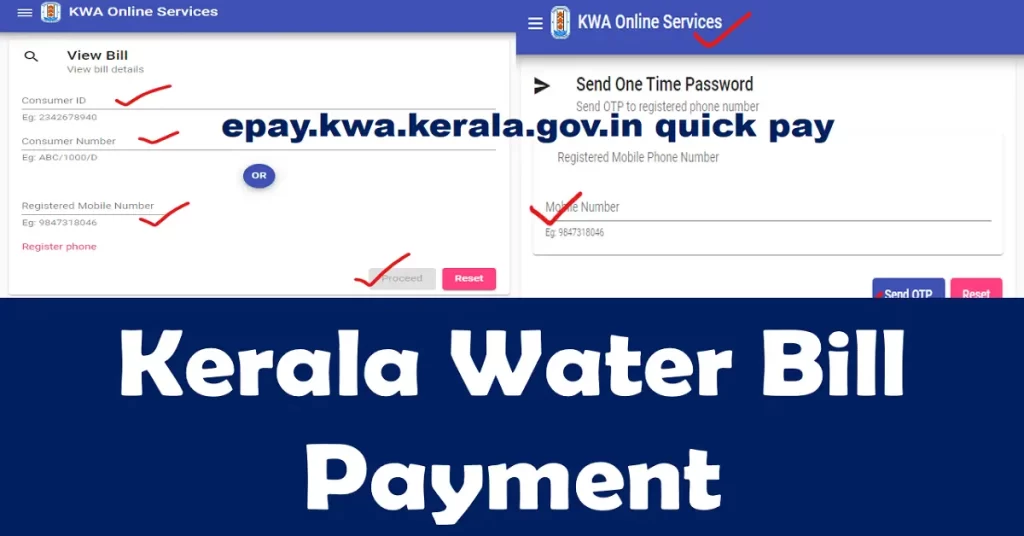 Kerala Water Bill Payment Online at epay.kwa.kerala.gov.in quick pay 2 Kerala Water Bill Payment,