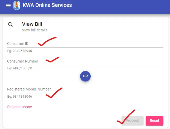 kerala water bill payment,