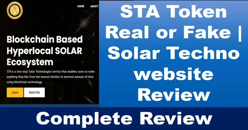 STA Token Real or Fake | Solar Techno website Review 2 sta token real or fake