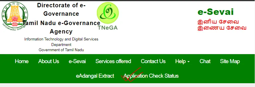 tn e sevai application status,