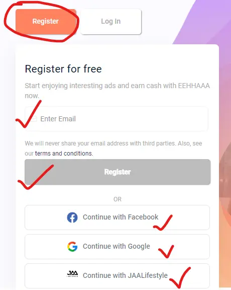 eehhaaa registration