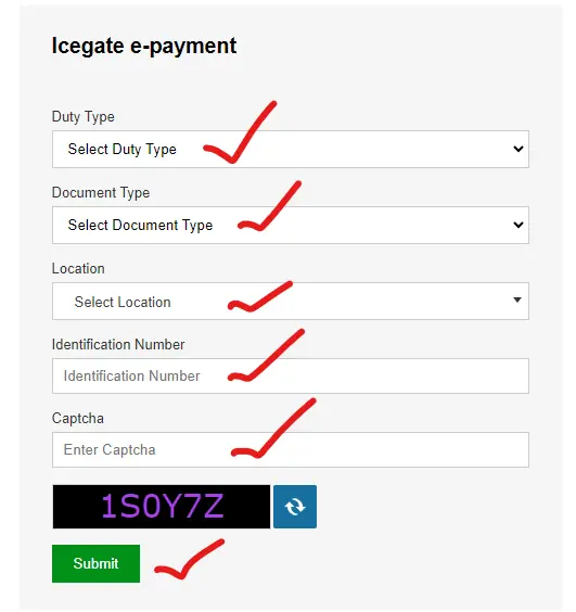 icegate custom duty payment,

