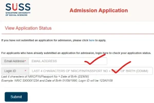 suss application status