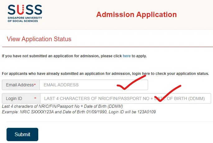 SUSS Application Status Check Prcoess, Deadline
