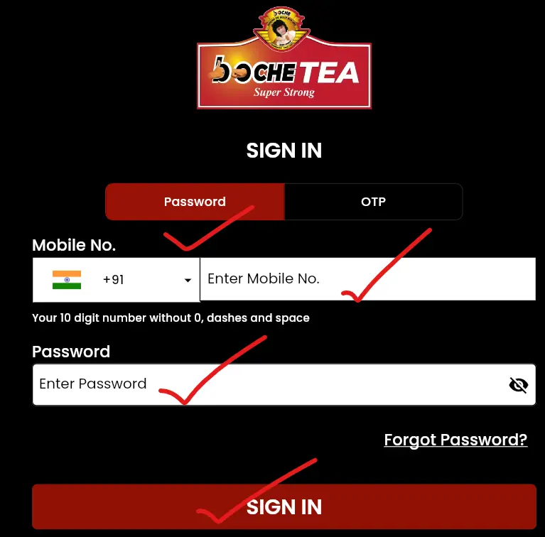 Boche Tea Login