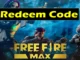 free fire max redeem code